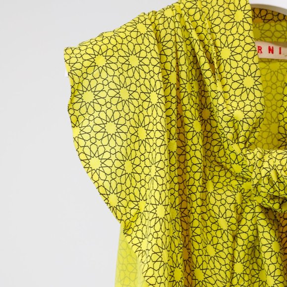 Marni AW/11 Geometric Tie Neck Ruffle Blouse - Picture 5 of 10